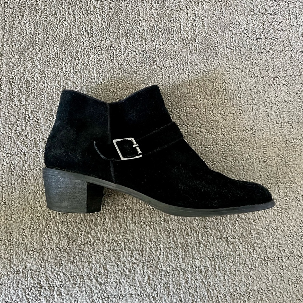 Lands’ End Black Suede Booties